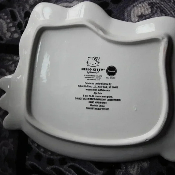 Hello Kitty Sanrio Jewelry Tray/Decorative Plate Gold Bow - Picture 6 of 7